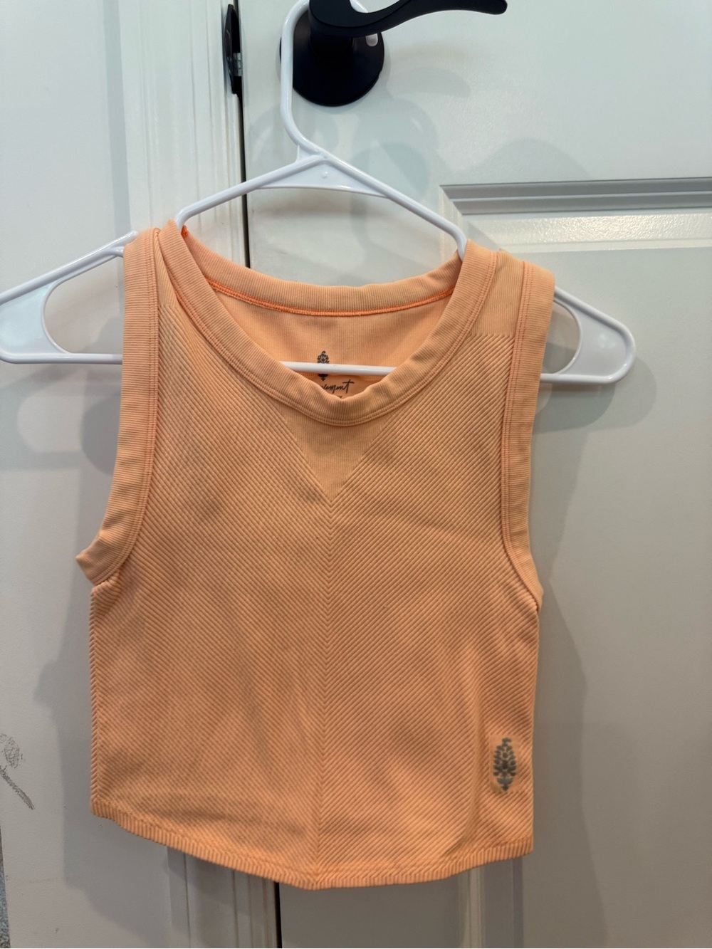 Free People Peach Ribbed Tank Top